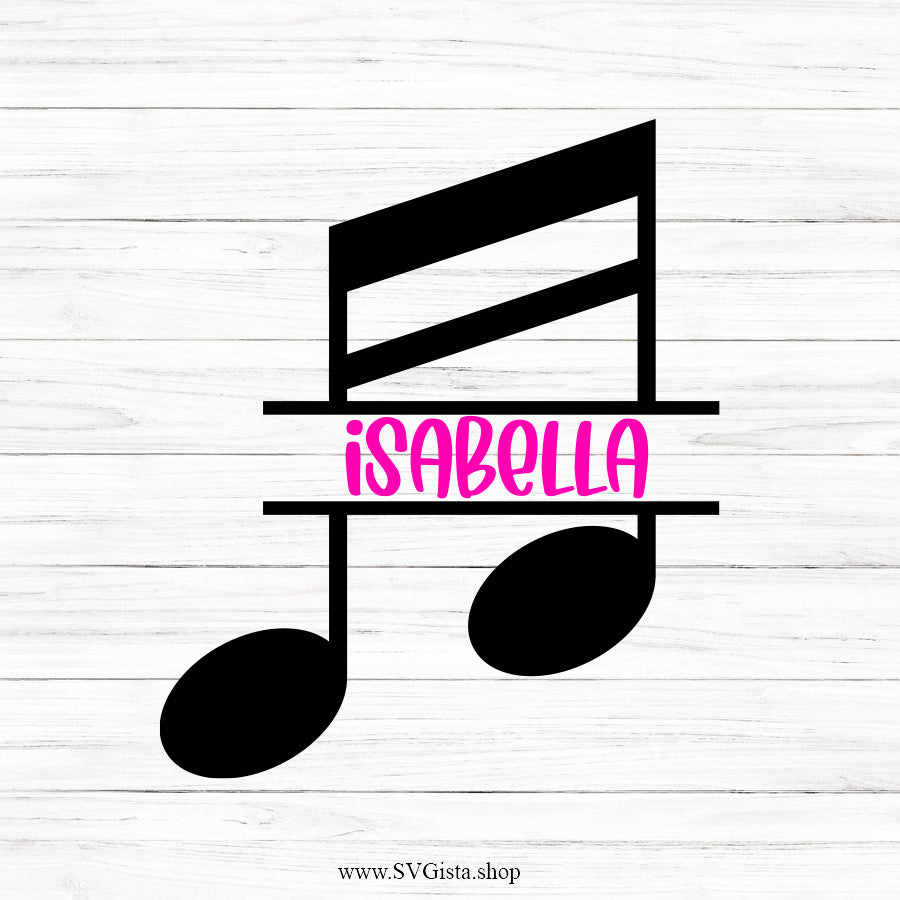 Music Note SVG Monogram