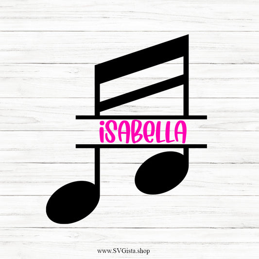 Music Note SVG Monogram