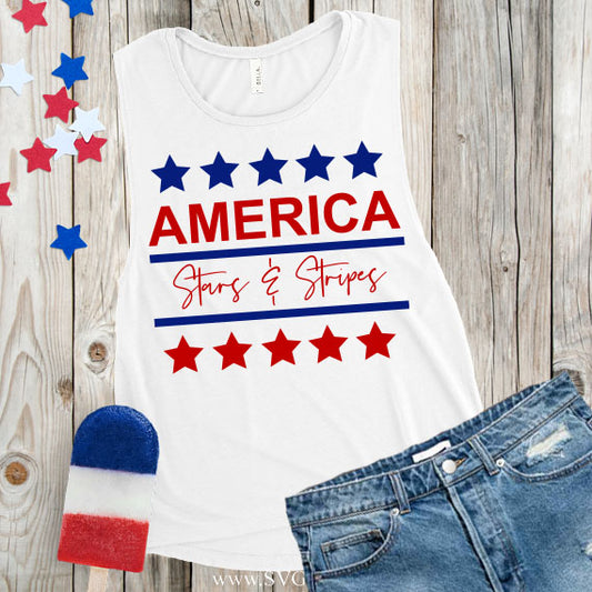 America Stars And Stripes SVG Saying