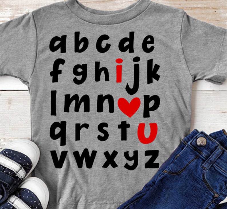 I Love You ABC SVG Saying