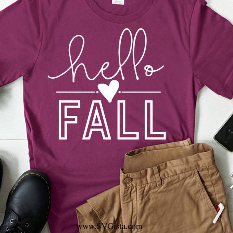 Hello Fall SVG Saying