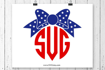 Flag Bow SVG Clipart