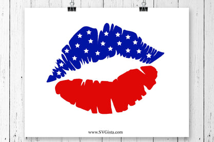Flag Lips SVG