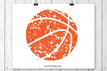 Grunge Basketball SVG