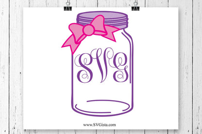 Mason Jar SVG Clipart