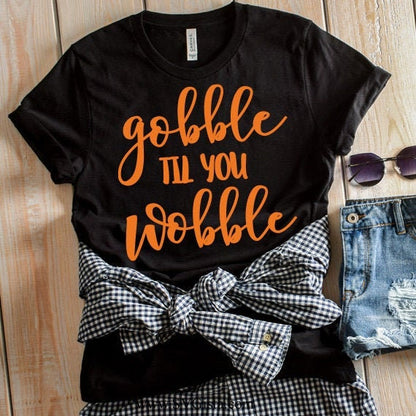 Gobble Til You Wobble SVG Saying