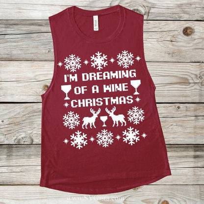 I'm Dreaming Of A Wine Christmas SVG Saying