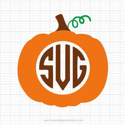 Pumpkin Monogram SVG Clipart