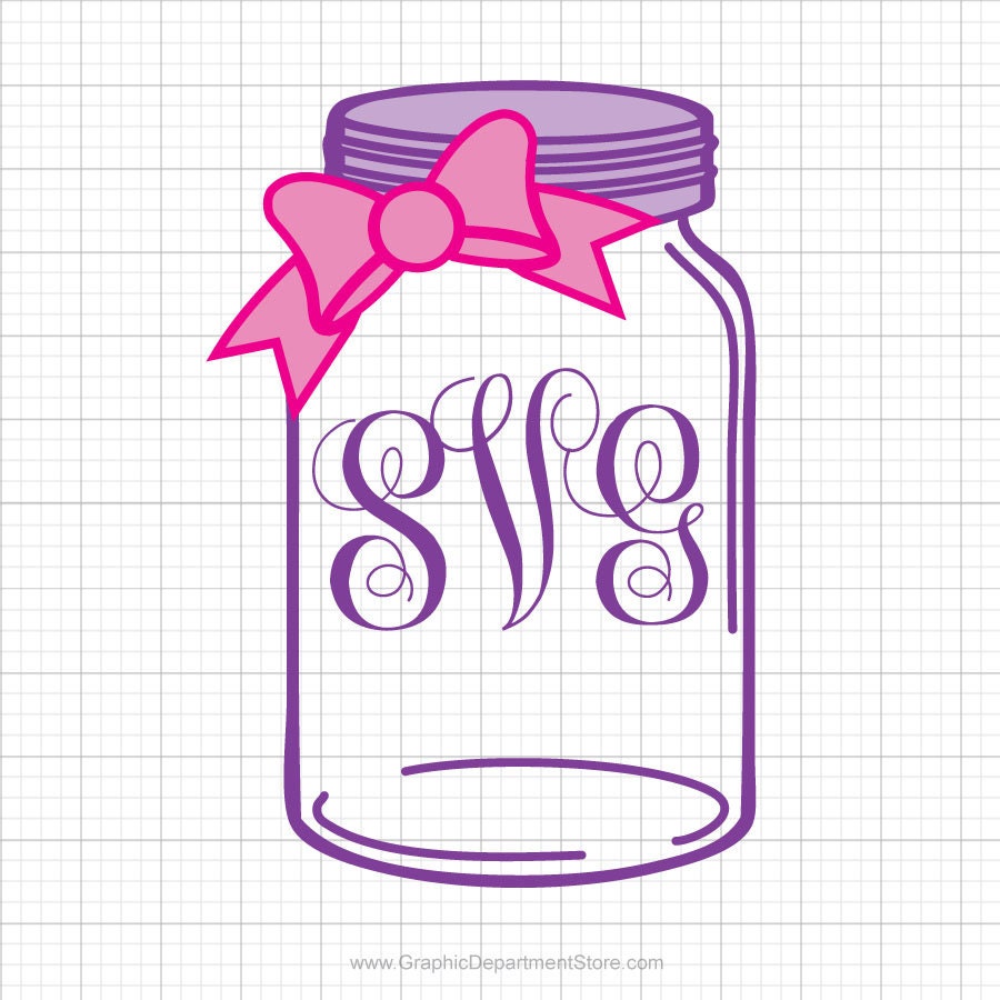 Mason Jar SVG Clipart
