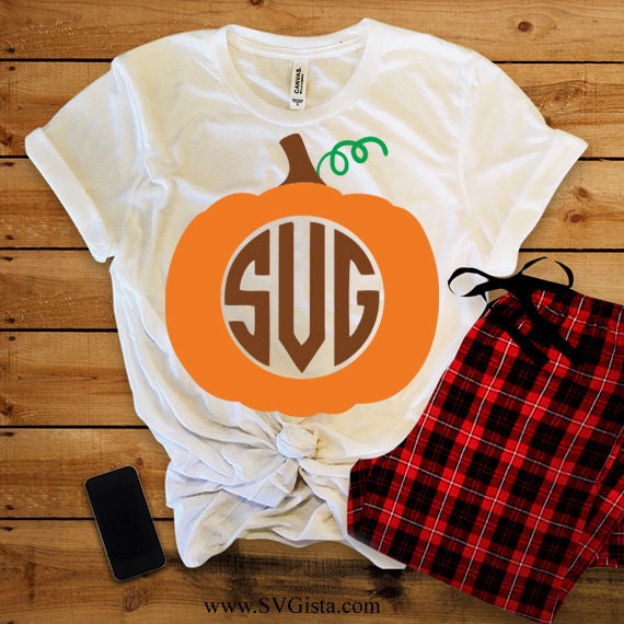 Pumpkin Monogram SVG Clipart