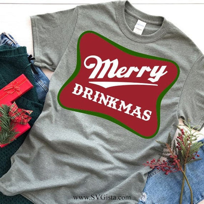Merry Drinkmas SVG Saying