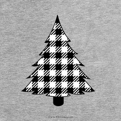 Buffalo Plaid Print Tree SVG