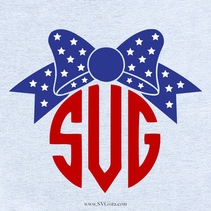Flag Bow SVG Clipart