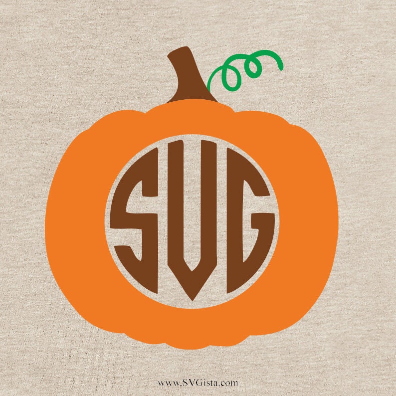 Pumpkin Monogram SVG Clipart