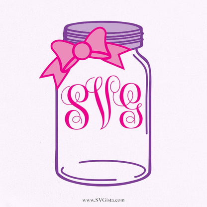 Mason Jar SVG Clipart