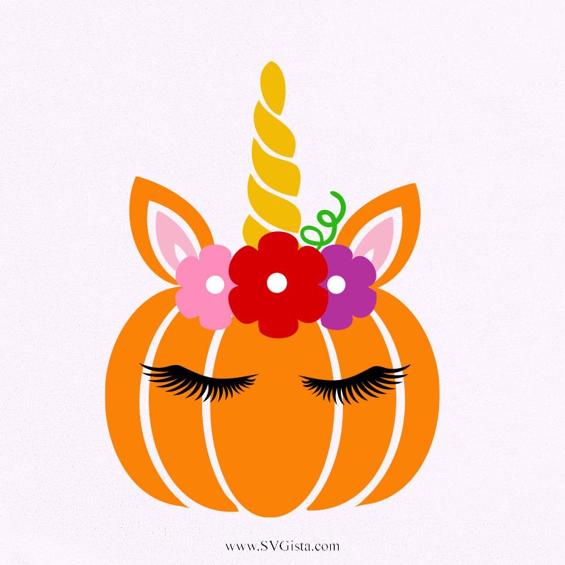 Pumpkin Unicorn SVG