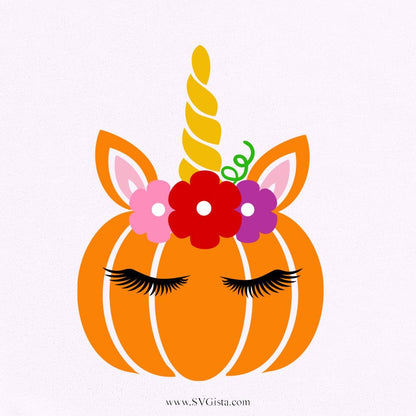 Pumpkin Unicorn SVG