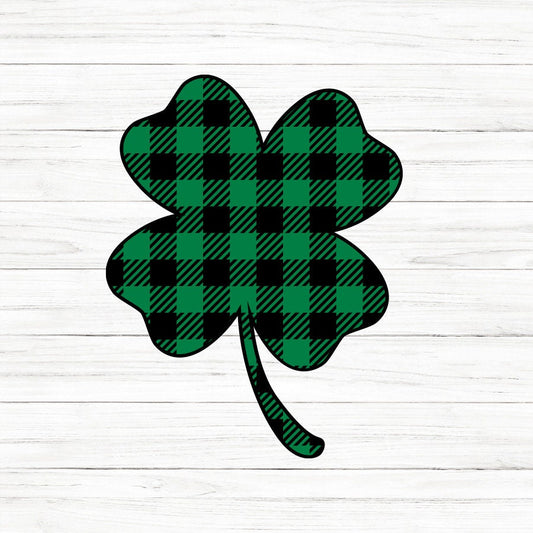 Plaid Clover SVG