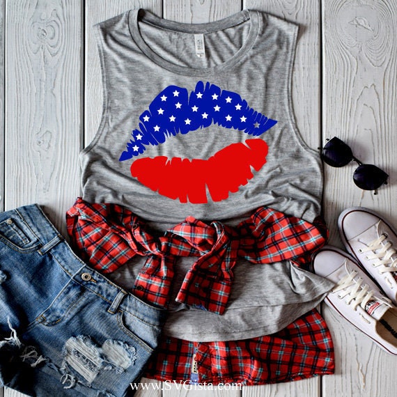 Flag Lips SVG