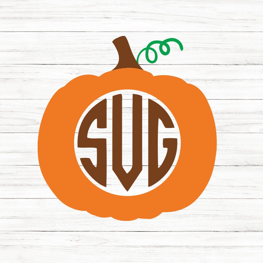 Pumpkin Monogram SVG Clipart