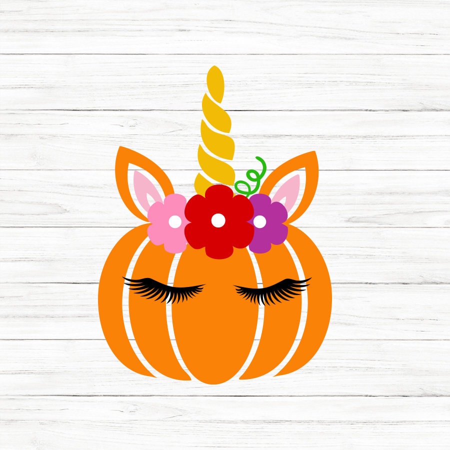 Pumpkin Unicorn SVG