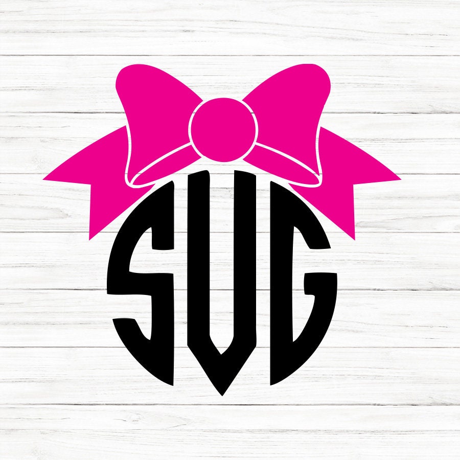 Bow Monogram SVG Clipart