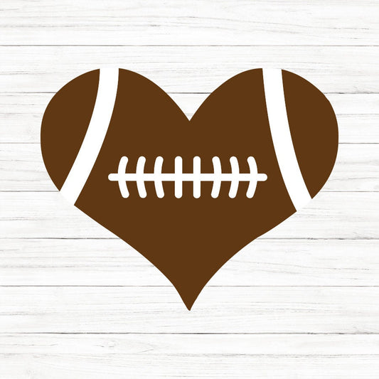 Heart Football SVG Clipart