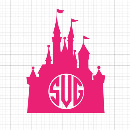 Castle Monogram SVG Clipart