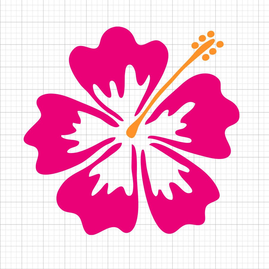 Hibiscus Flower SVG Clipart