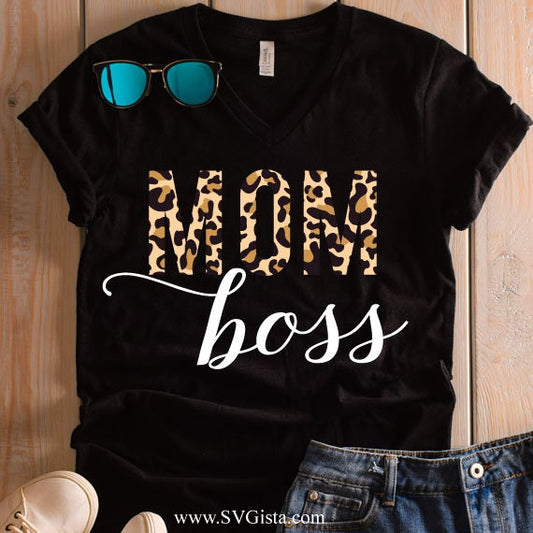 Mom Boss SVG Saying