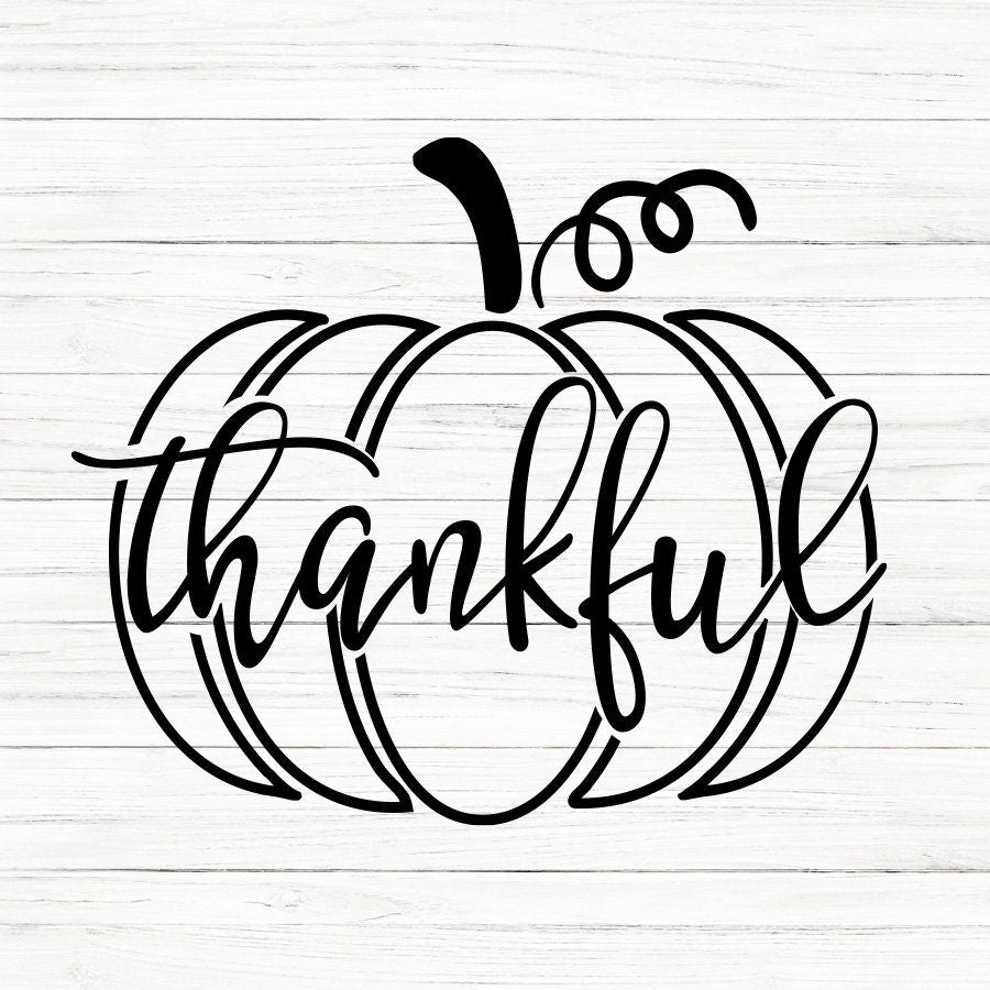 Thankful Pumpkin SVG Saying