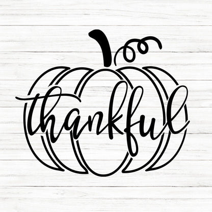 Thankful Pumpkin SVG Saying