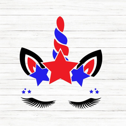 4th of July Unicorn SVG