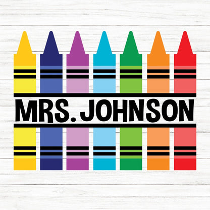 Crayons Monogram SVG Clipart