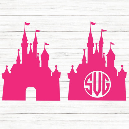 Castle Monogram SVG Clipart