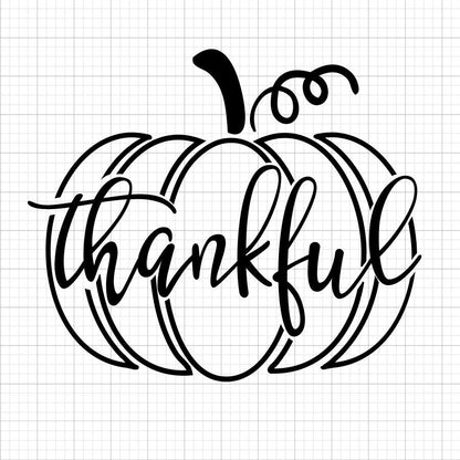 Thankful Pumpkin SVG Saying
