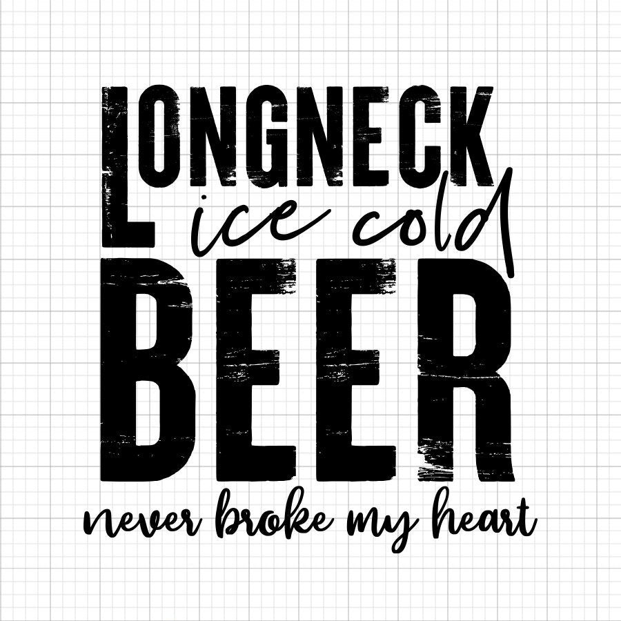 Longneck Iced Cold Beer SVG Saying