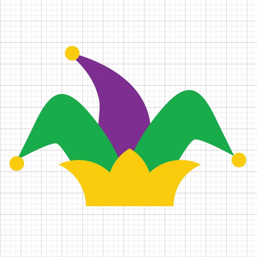 Mardi Gras Jester Hat SVG