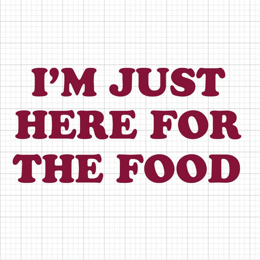 I'm Just Here For The Food SVG Saying