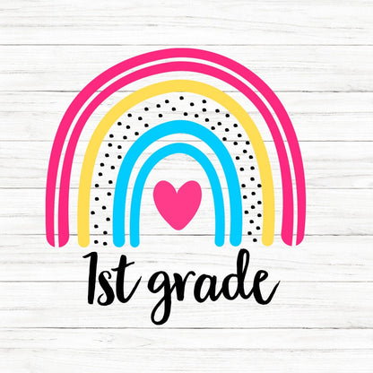 School Boho Rainbow SVG Clipart