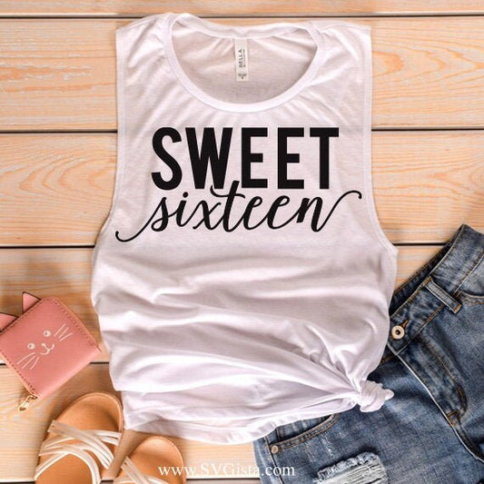 Sweet Sixteen SVG Saying