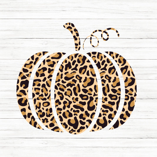 Leopard Print Pumpkin SVG