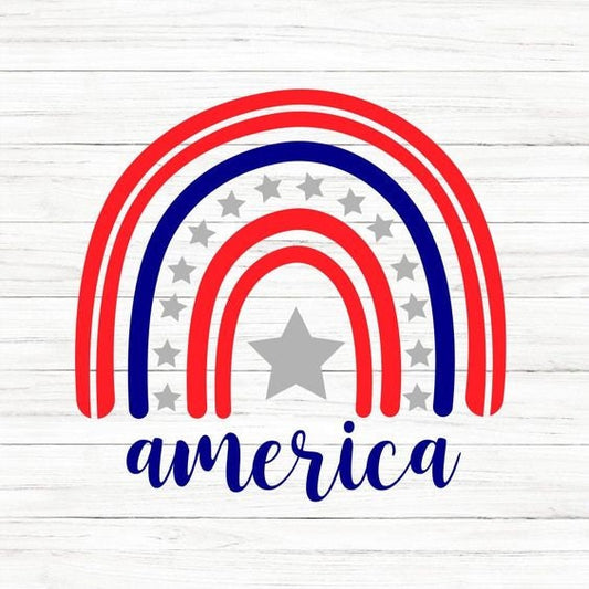 America Rainbow SVG Clipart
