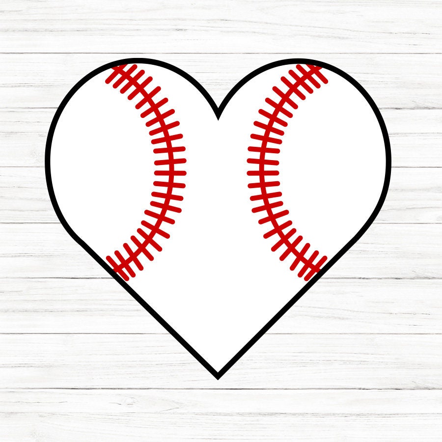 Baseball Heart SVG