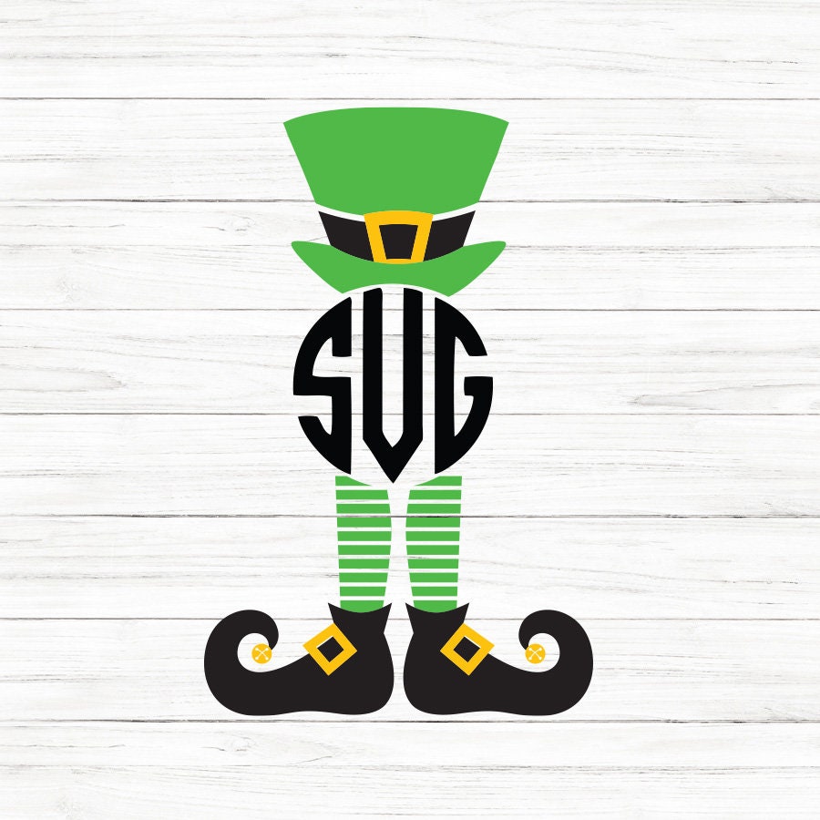 Leprechaun Monogram SVG Clipart
