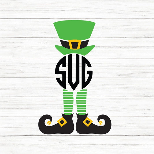 Leprechaun Monogram SVG Clipart