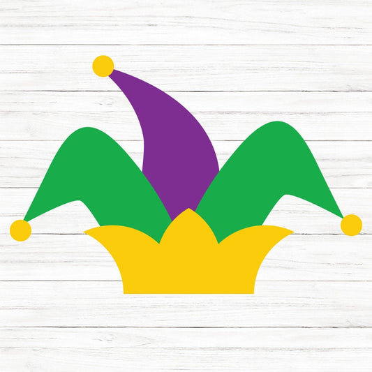 Mardi Gras Jester Hat SVG