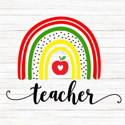 School Teacher Rainbow SVG Clipart