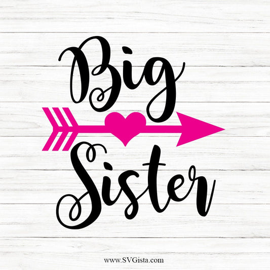 Big Sister SVG Saying