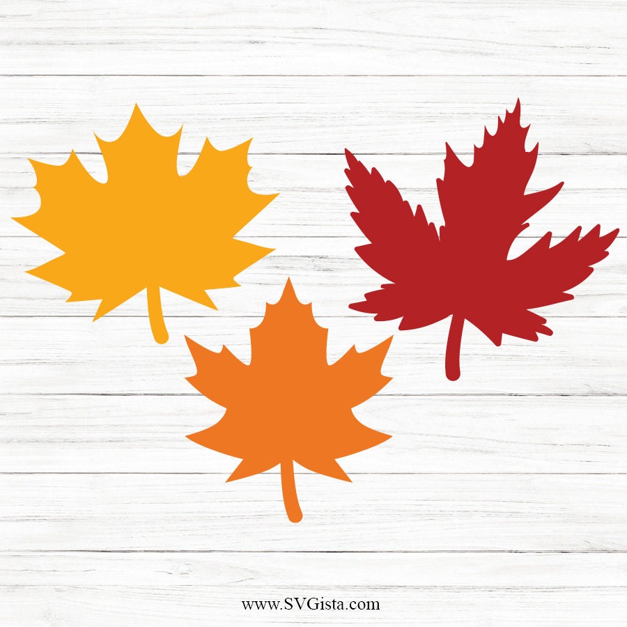 Fall Leaf Monogram SVG Clipart
